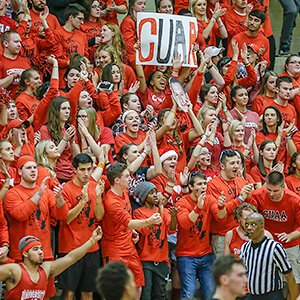 Hundreds of CUAA students and fans travelled to Wisconsin to cheer on the Cardinals