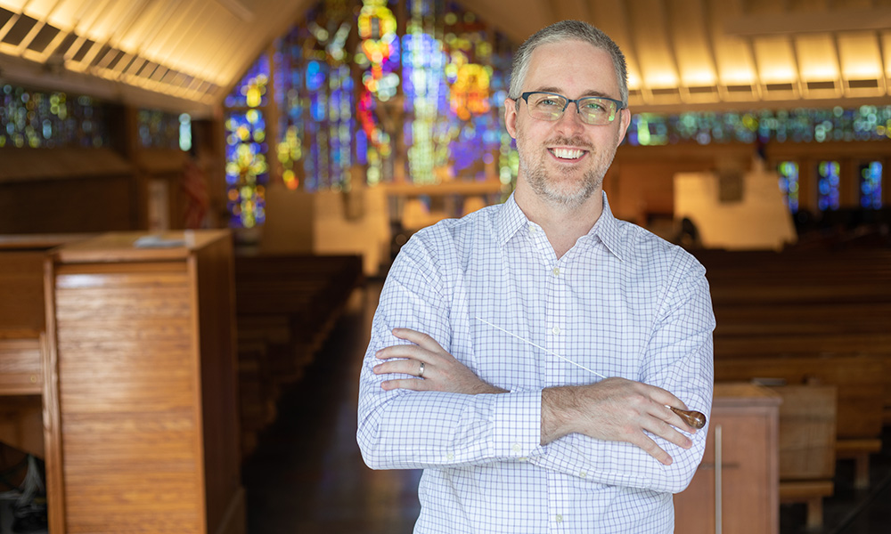 Dr. John Boonenberg in the Chapel of the Holy Trinity