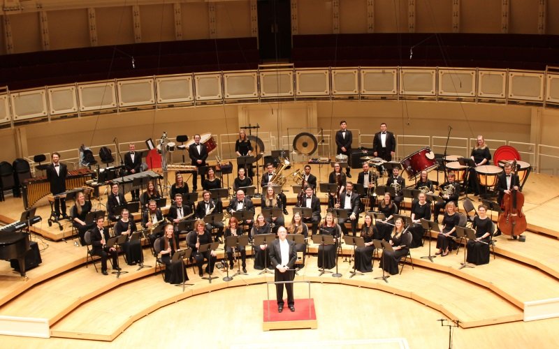 CUAA Wind Ensembles performed on April 1 at the 2018 Chicago International Music Festival.