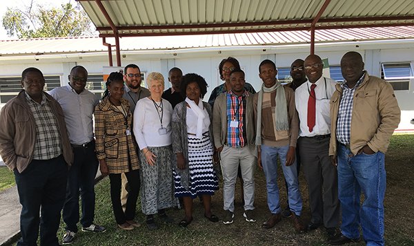 Marilyn Meell with other faculty members during trip to Zambia