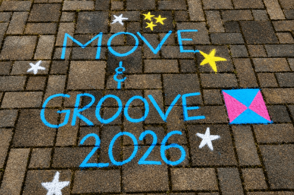 chalk writing on concrete